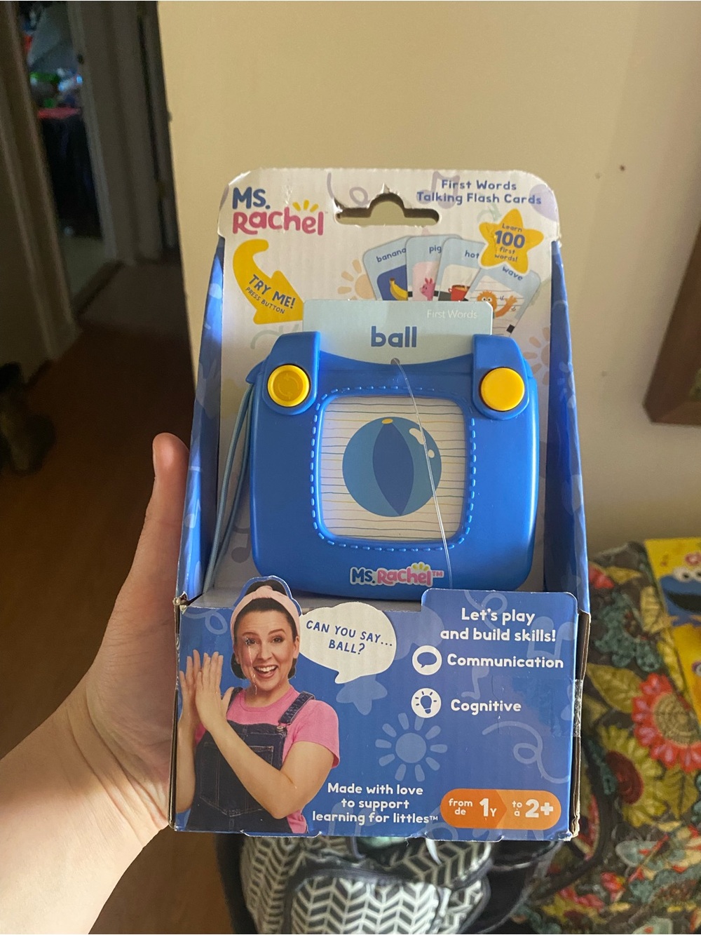 Rachel Blue and Yellow Talking Flash Cards Learning Toy